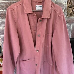 NWT Old Navy Rose oversized Button-Up Shirt jacket